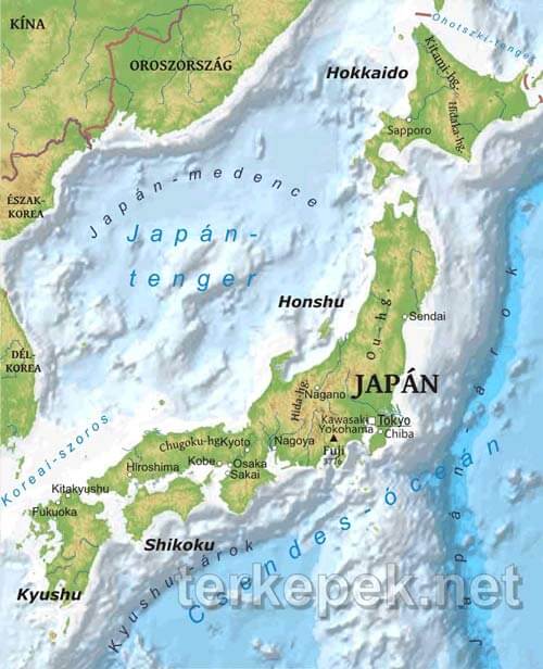 Japán domborzata és vízrajza