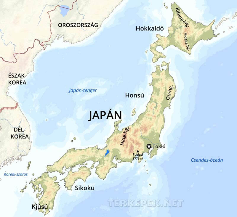 Japán térkép